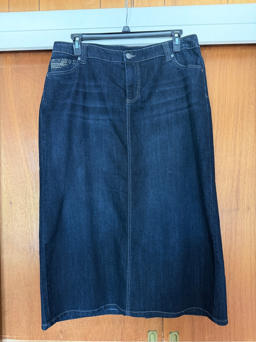 Dark Blue Women’s Denim Skirt - long